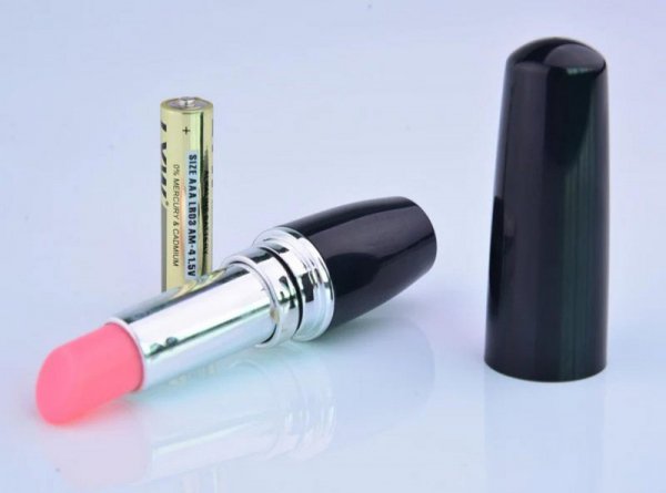 Lipstick Vibe - Discreet red lipstick vibrator black