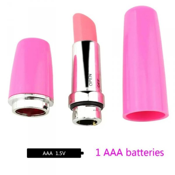 Lipstick Vibe - Discreet red lipstick vibrator black