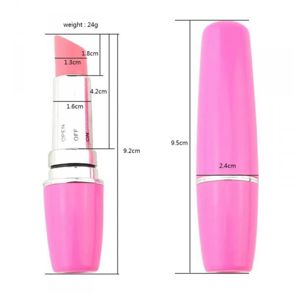 Lipstick Vibe - Discreet red lipstick vibrator black