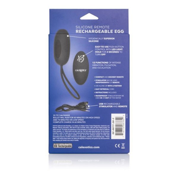 Remote Rechargeable Egg Black