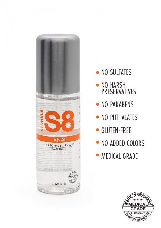 S8 WB Anal Lube 125ml Natural