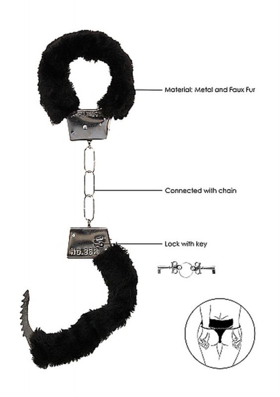 Beginner&quot;&quot;s Handcuffs Furry - Black