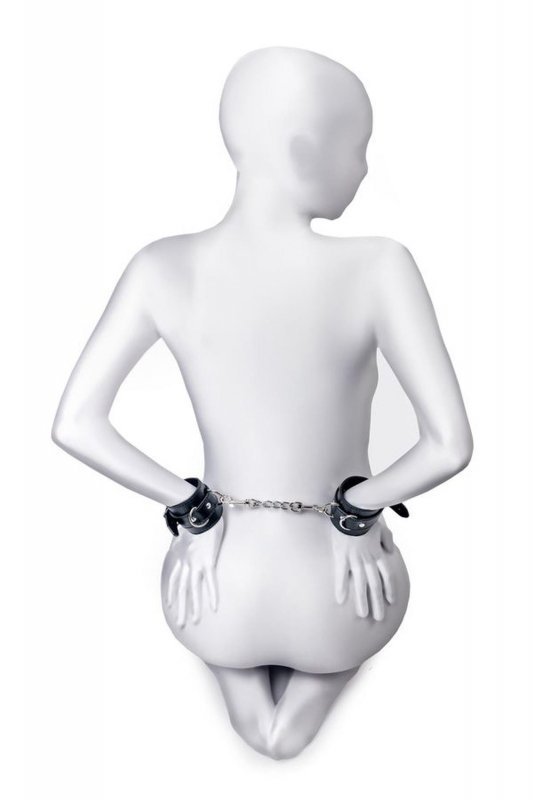 Anonymo handcuffs, PU leather, black