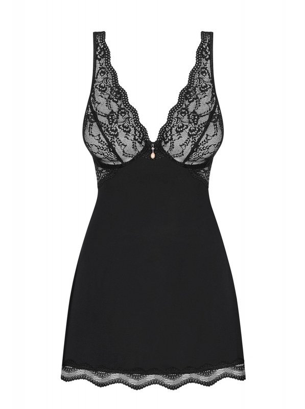 Bielizna-Luvae babydoll i stringi Czarny  S/M