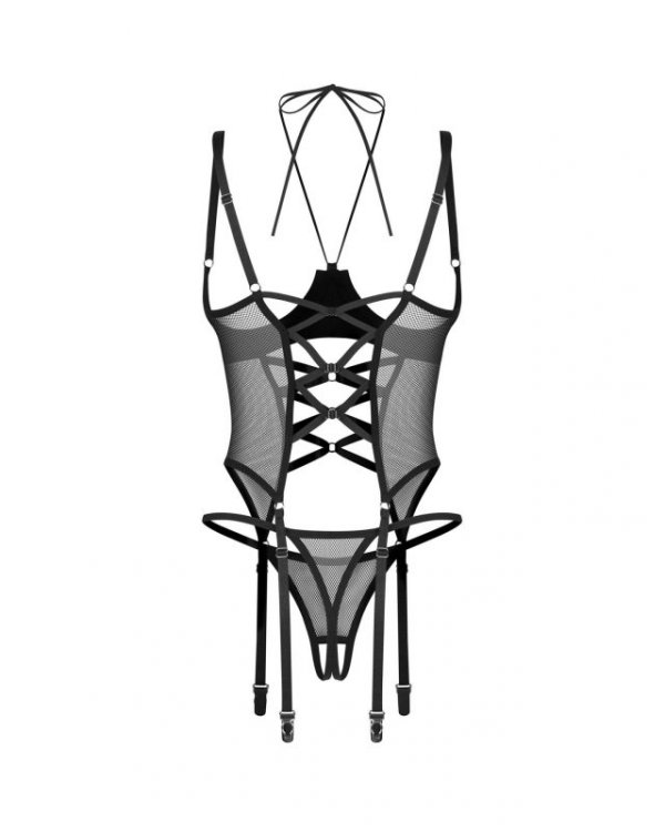 Dominna gorset i stringi otwarte 2XL/3XL