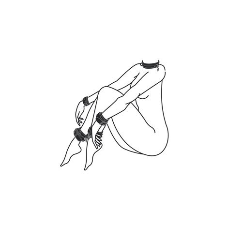 Kajdanki-Fetish set with collar, ankle- and wrist cuffs