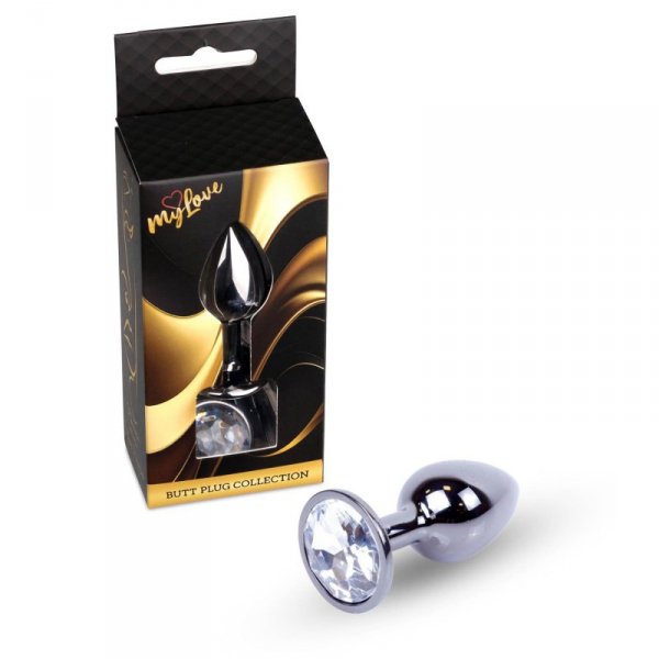 MyLove Toys - Jewellery Dark Silver PLUG- Clear