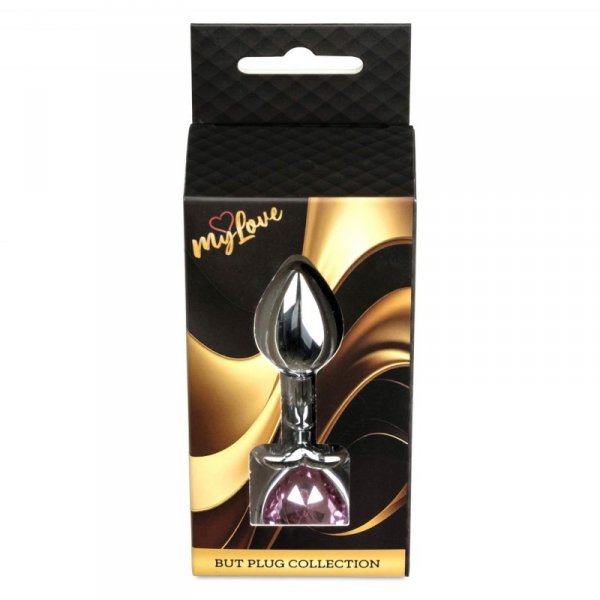 MyLove Toys - Jewellery Silver  Heart PLUG- Rose