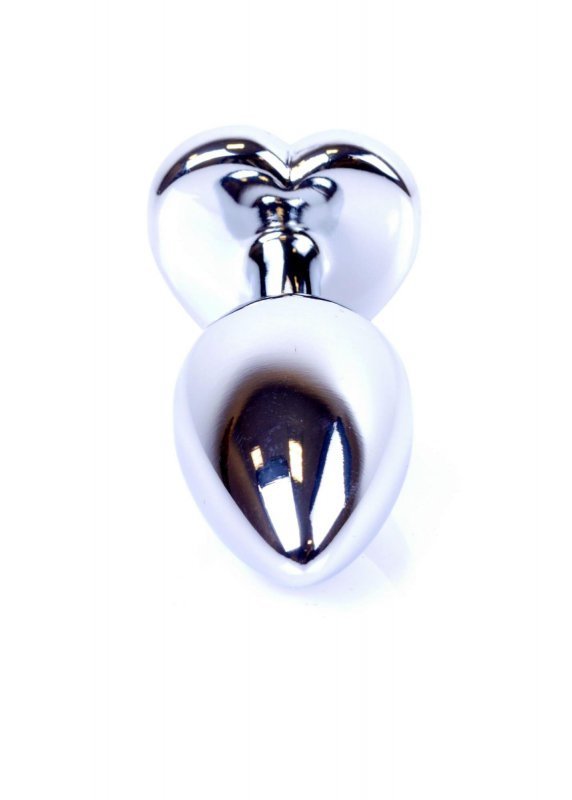 Plug-Jewellery Silver  Heart PLUG- Black