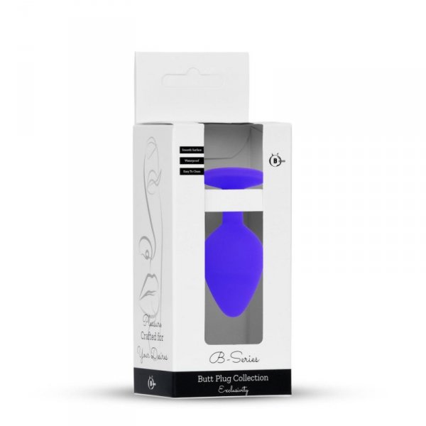 Plug-Jewellery Purple Silicon PLUG Medium- Red Diamond