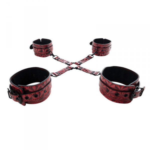 Luxury hogtie with wrist and ankle cuffs