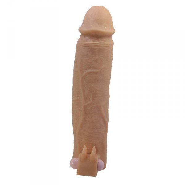 Pretty Love Xerxes – Penis Sleeve with Vibrating Ring, Flesh Color, 22 cm