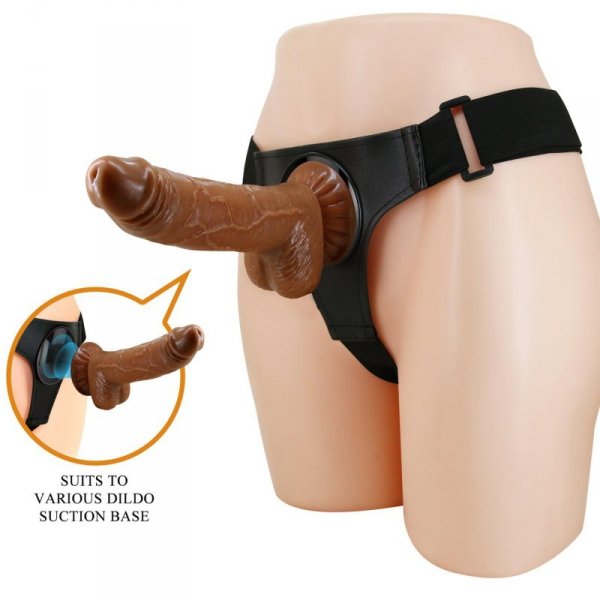 PRETTY LOVE - HARNESS BRIEFS- Micheal, Universal Strap-On, 7.0&#039;&#039; Dildo