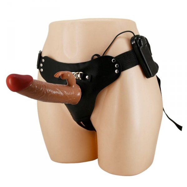 PRETTY LOVE - Marion, Universal Strap-On Harness, Dildo 7.4&#039;&#039;TPR, multi-speed vibration
