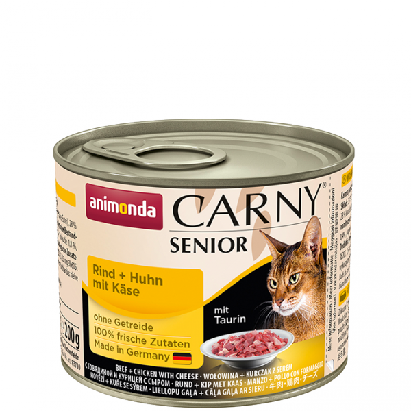 ANIMONDA Carny Senior puszka wołowina i kurczak z serem żółtym 200 g