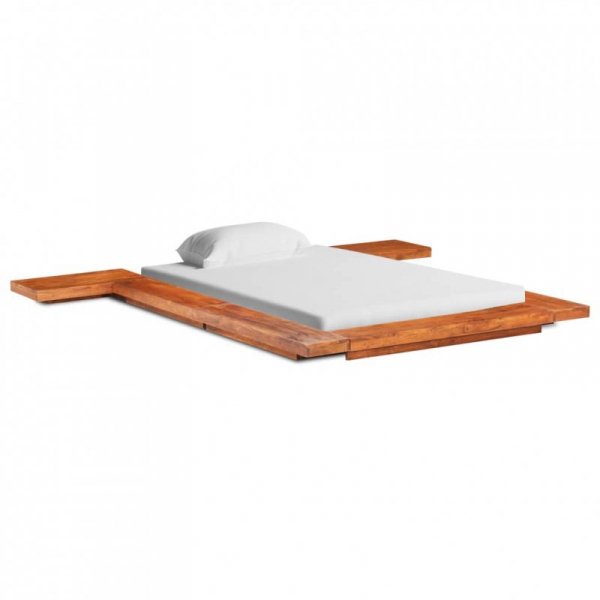 Rama łóżka futon w japońskim stylu, drewno akacjowe, 100x200 cm