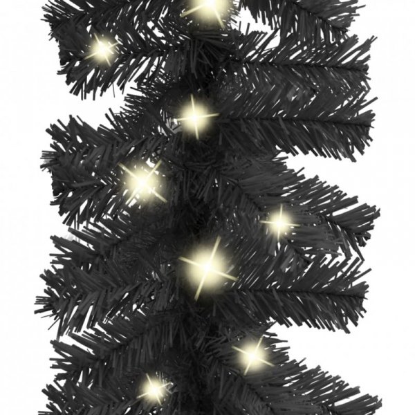 Girlanda świąteczna z lampkami LED, 20 m, czarna