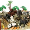 Figurki zwierząt zwierzęta zoo safari farma akcesoria skrzynka 59 el.