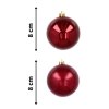 Ekskluzywna Bombka Choinkowa od Kamai Christmas Decoration® - Kolor Burgund, Komplet 4 Sztuk