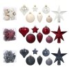 Komplet 19 Bombek Choinkowych Kamai Christmas Decoration® - Kolor Antracyt z Gwiazdą na Czubek