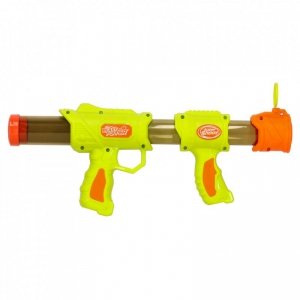 Pistolet na kulki karabin na piankowe naboje solidny dla dzieci gra 2w1 zielony