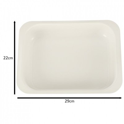 Blacha do pieczenia tortownica forma do ciast wypieków tłoczona 29cm x 22cm x 6cm brązowa
