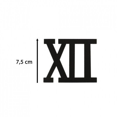 Zegar Ścienny naklejany DIY regulowany czarny cyfry rzymskie 130cm