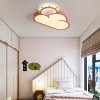 Lampa LED sufitowa plafon do pokoju dziecięcego ściemniana LUMELA + pilot chmurka różowa