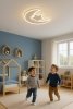 Lampa LED sufitowa plafon do pokoju dziecięcego ściemniana LUMELA + pilot księżyc biała