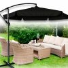 Parasol ogrodowy duży składany z wysięgnikiem 290cm czarny