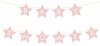 Baner napis na baby shower gwiazdki jasnoróżowe 290cm x 16,5cm
