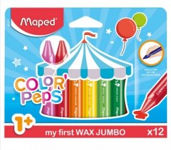 Kredki świecowe dla malucha pierwsze kredki Jumbo Colorpeps 12 kolorów Maped