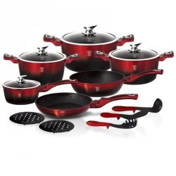 GARNKI BERLINGER HAUS BLACK BURGUNDY LINE 15 ELE BH-1632
