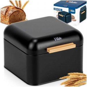 MINI CHLEBAK STALOWY POJEMNIK NA PIECZYWO 229307 CZARNY