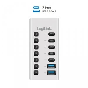 Hub 7xUSB-A/C z przełącznikiem on/off