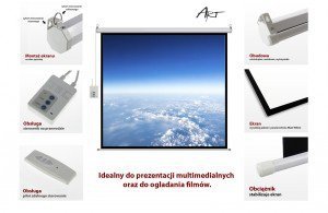 ART Ekran elektryczny 16:9 106 234x131cm z pilotem FS-106 16:9