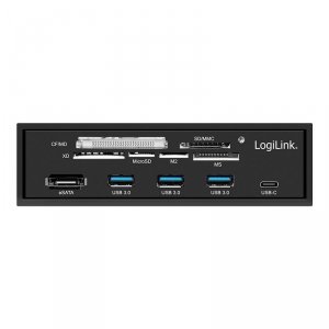 LogiLink Multifunkcyjny panel 5,25' z czyt. kart