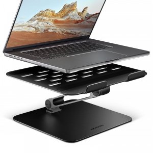 STND-LQB Podstawka do laptopów aluminiowa 10-17,3 cala regulowane kąty nachylenia, Czarna