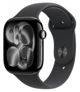 Apple Watch Series 11 GPS + Cellular, koperta 46 mm z tytanu w kolorze naturalnym, pasek sportowy w kolorze górskiej szarości - 