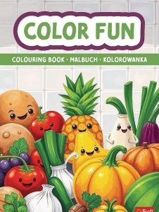 Książka aktywizująca Owoce i warzywa kolorowanka