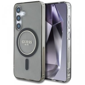 GUESS futerał do SAMSUNG S25 GUHMS25SHFGEREK (Magnetic IML Glitter Circle) czarny