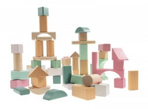 Klocki drewniane Soft Neutrals Wooden Blocks 60el
