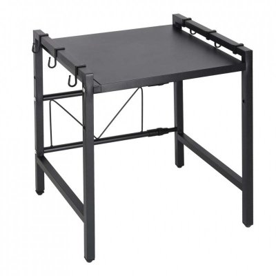 Półka kuchenna nad mikrofalówkę organizer regulowany metalowy 6 wieszaków