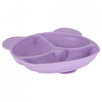 Naczynia silikonowe dla dzieci zestaw 8 elementów fioletowe