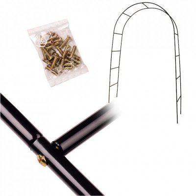Pergola ogrodowa łuk uchwyt na róże kwiaty bluszcz pnącza metalowa 240 x 140 cm