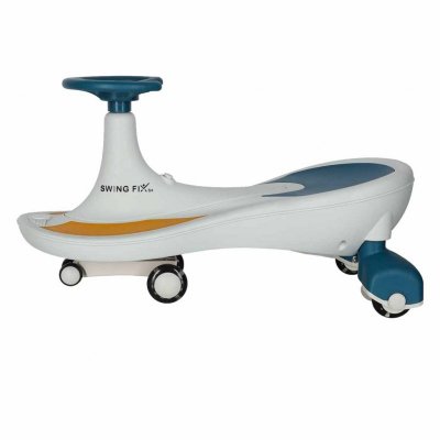Jeździk grawitacyjny świecące koła LED z muzyką grający 76cm niebiesko-biały max 100kg