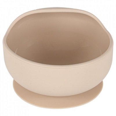 Naczynia silikonowe dla dzieci niemowląt krab zestaw 9 elementów beżowe