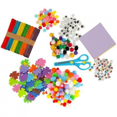 Zestaw kreatywny dla dzieci plastyczny do prac ręcznych 1200 elementów