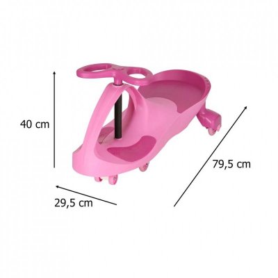 Jeździk grawitacyjny świecące koła LED różowy