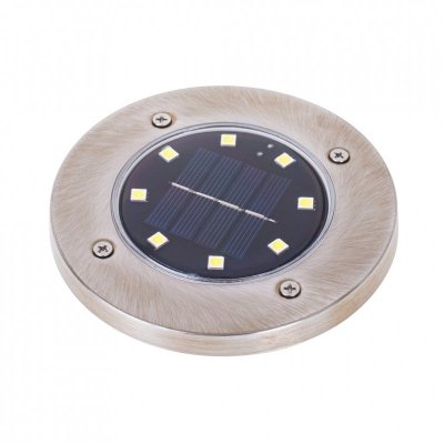 Lampy solarne gruntowe najazdowe ogrodowe  8LED 4szt. ciepły biały